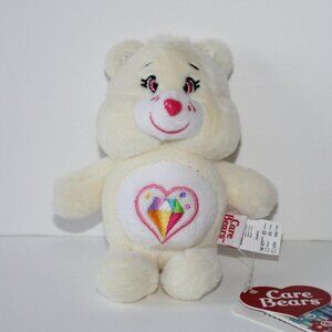 Sparkle Heart Bear - 6" Care Bears plushie pendant - stuffed animal keychain
